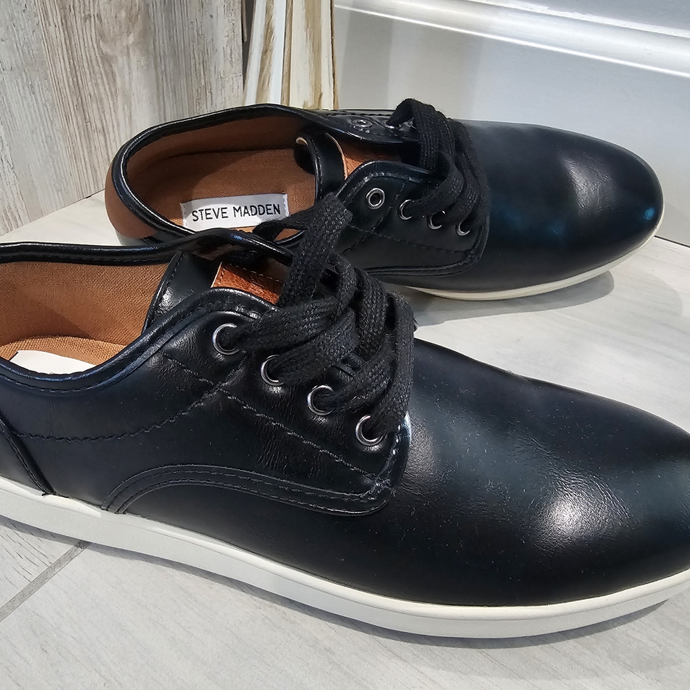 Steve Madden Black and White Men's Oxford Shoes Size 8